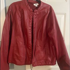 Cute Red “Leather Look” jacket.